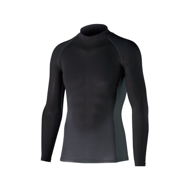 他サイト： おたふく手袋 BT冷感・消臭 パワーストレッチ 長袖バックハイネックシャツ ブラック サイズ L OTAFUKU GLOVEの商品画像