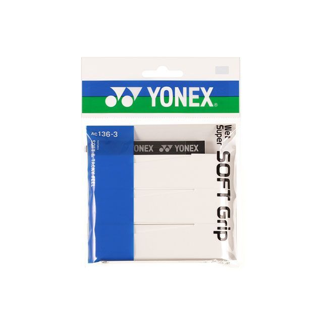 他サイト： ヨネックス AC136-3 ウェットスーパーソフトグリップ3本入(ホワイト) YONEX キャンプの商品画像