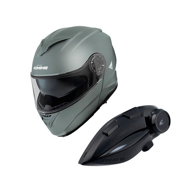 他サイト： コミネ KK-902モーターサイクルインターカム+HK-171システムヘルメット(バサルトグレイ) サイズ M KOMINE バの商品画像