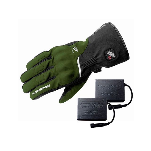 他サイト： コミネ 2024-2025秋冬モデル EK-2175 プロテクトエレクトリックヒートグローブ セット(オリーブ) サイズ 2XLの商品画像