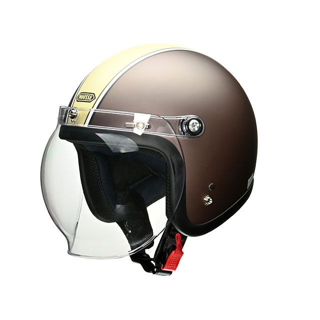 他サイト： リード工業 スモールジェット MOUSSE(マットブラウン×アイボリー) LEAD バイクの商品画像