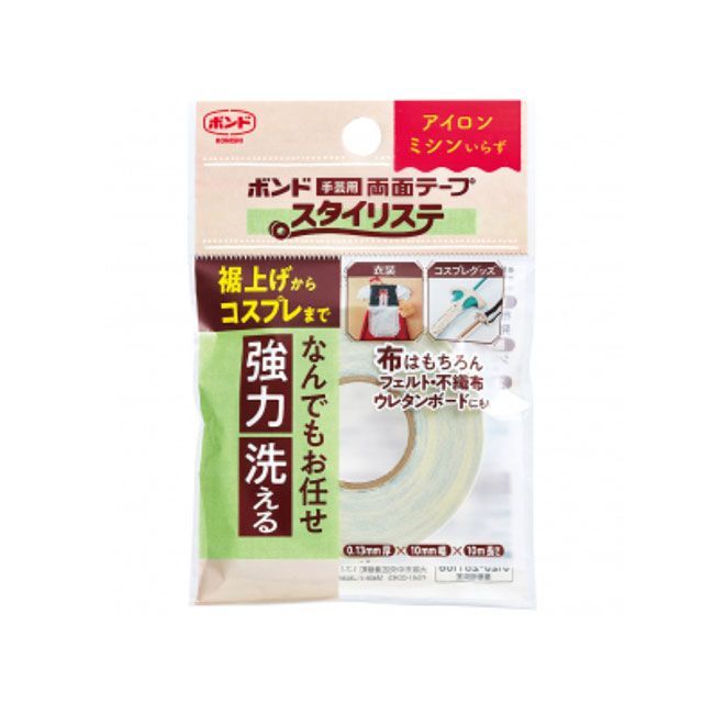 他サイト： コニシ ボンド 手芸用両面テープ スタイリステ テープ 1巻(0.13mm×10mm×10m) KONISHI 日用品の商品画像