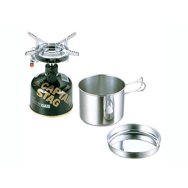 他サイト： 【メーカー直送】キャプテンスタッグ オーリック小型ガスバーナー・クッカーセット CAPTAIN STAGの商品画像