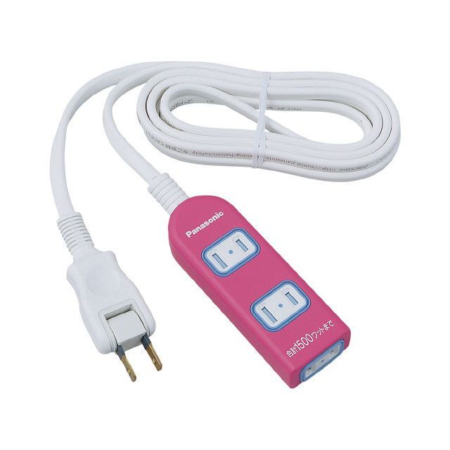 他サイト： Panasonic WHA2523NKP ザ・タップX3コ口2mコード付ピンク Panasonic 日用品の商品画像