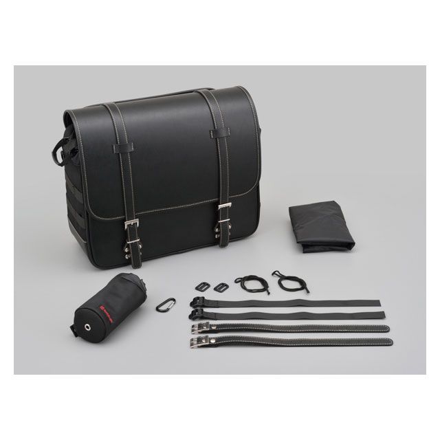 他サイト： ヘンリービギンズ サドルバッグ(合皮+1680Dポリエステル) DHS-19/ブラック 22L HenlyBegins バイクの商品画像