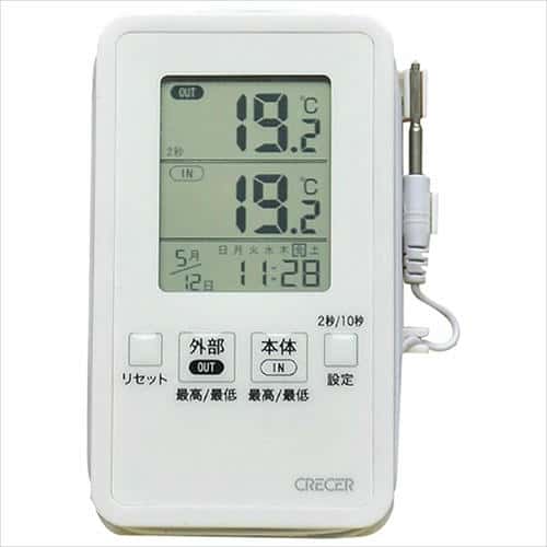 他サイト： CRECER デジタルIN-OUT温度計 AP-09Wボウテキガタの商品画像