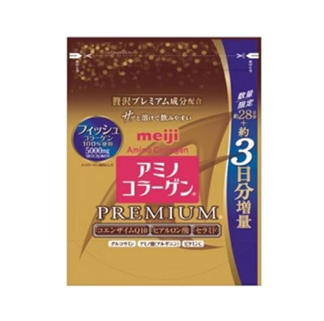 他サイト： 数量限定! 明治 アミノコラーゲン プレミアム コラーゲンパウダー 約28日分+約3日分増量 217g の商品画像
