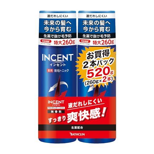 他サイト： インセント薬用育毛トニック プレミアムクール無香料 医薬部外品 260g×2本 男性向け 育毛剤の商品画像