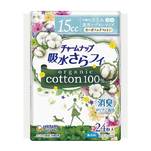 他サイト： 【今ならミズノの靴下1足をプレゼント】【特価商品】ユニ・チャーム チャームナップ 吸水さらフィ オーガニックコットン 15cc の商品画像