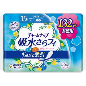 他サイト： ユニ・チャーム チャームナップ 吸水さらフィ 少量用15cc 19cm(132枚入)【チャームナップ】 ※メーカー都合によりパッの商品画像