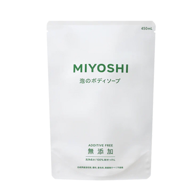 他サイト： ミヨシ石鹸 無添加せっけん 泡のボディソープ 詰替用450ml 4537130100745の商品画像