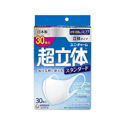 他サイト： 超立体マスク スタンダ−ド ふつう 30枚入り 4903111961016の商品画像