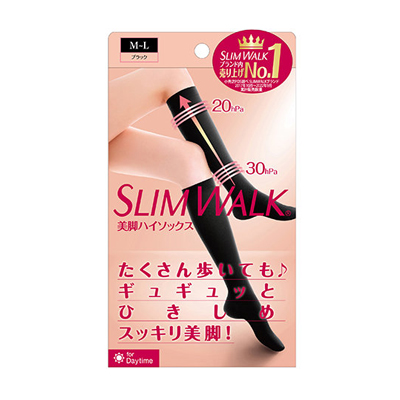 他サイト： スリムウォーク 美脚ハイソックス ブラック M-L 1足 4902522676731の商品画像