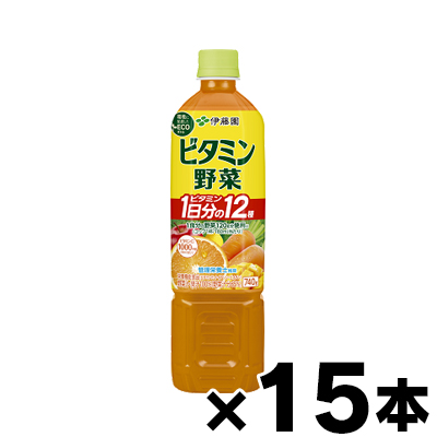 他サイト： 【送料無料】 伊藤園 ビタミン野菜 PET 740g×15本  【本ページ以外の同時注文同梱不可】 4901085642825の商品画像