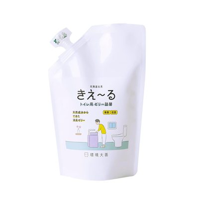 他サイト： 環境大善 きえ〜る Hシリーズ トイレ用 ゼリータイプ 無香 詰替 480g 4562287810445の商品画像