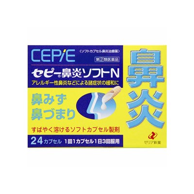 他サイト： 【第(2)類医薬品】【メール便送料無料】(税制対象)セピー鼻炎ソフトN 24カプセル 4987103039976の商品画像