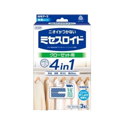 他サイト： ミセスロイド クローゼット用 1年防虫 3個入 4902407125446の商品画像