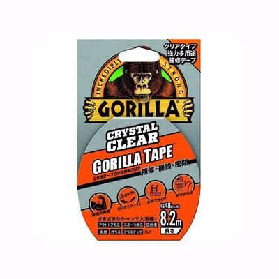 他サイト： ゴリラテープ 強力多用途補修テープ クリスタルクリア 48mm×8.2m 4972444017783の商品画像