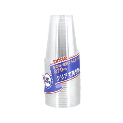 他サイト： 日本デキシー 透明プラスチックカップ 270ml 25個入り 4902172200416の商品画像