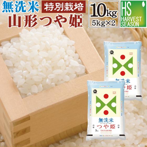 他サイト：  令和7年産 無洗米 山形県産 つや姫 10kg(5kg×2袋) 特別栽培米 【送料無料 [翌日配送]/北海道沖縄へは別途送料7の商品画像