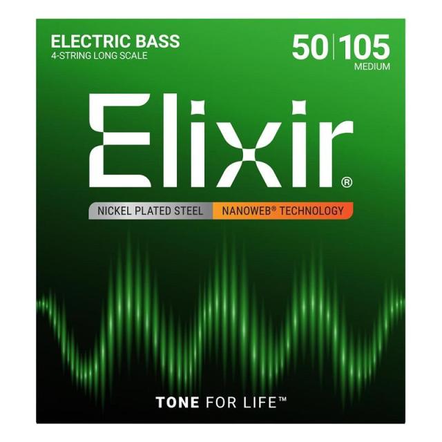 他サイト： ELIXIR Nickel Plated Steel Bass Strings with ultra-thin NANOWEB の商品画像