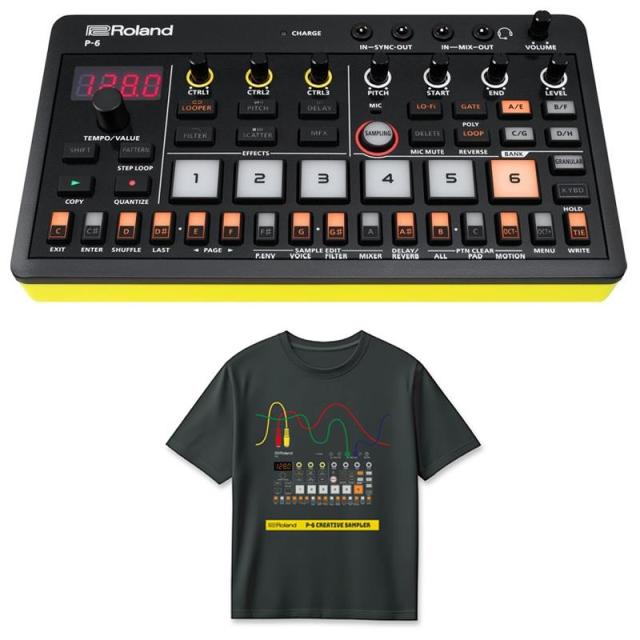 他サイト： Roland (Tシャツセット)P-6 Creative Sampler AIRA COMPACT & P-6 T-Shirtsの商品画像