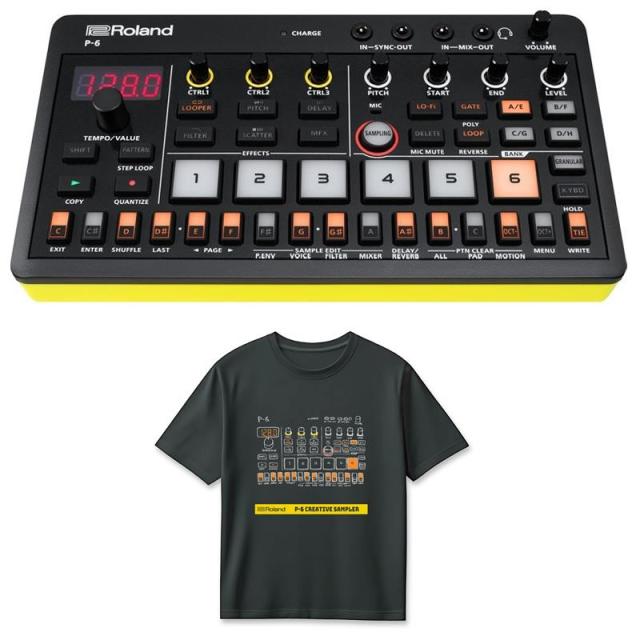 他サイト： Roland (Tシャツセット)P-6 Creative Sampler AIRA COMPACT & P-6 T-Shirtsの商品画像