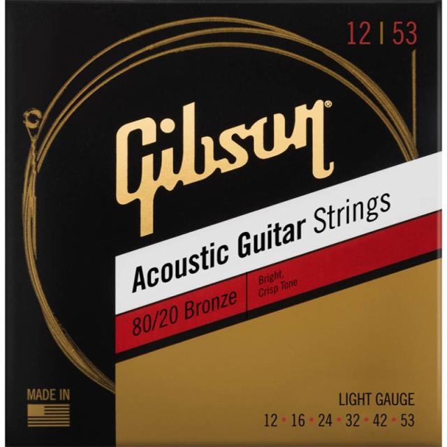 他サイト： Gibson 80/20 Bronze Acoustic Guitar Strings [SAG-BRW12 Light]の商品画像