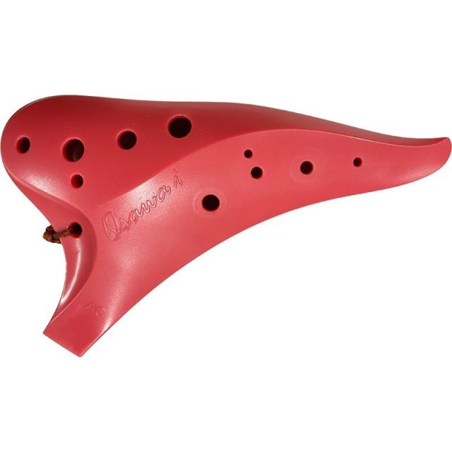 他サイト： オオサワオカリナ 【イケベオリジナル・オカリーナおじさん入門講座&デモ動画付】i Plastic AC アルト、C調 椿色の商品画像