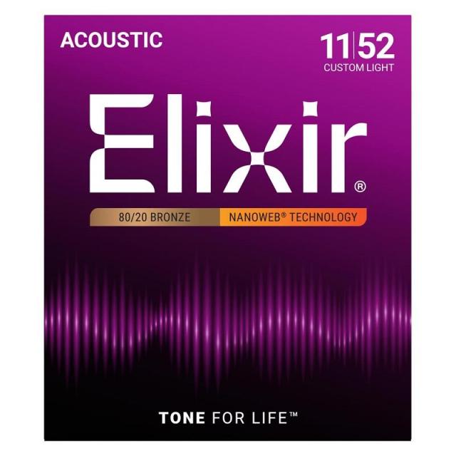 他サイト： ELIXIR Acoustic 80/20 Bronze with NANOWEB Coating #11027 (Customの商品画像