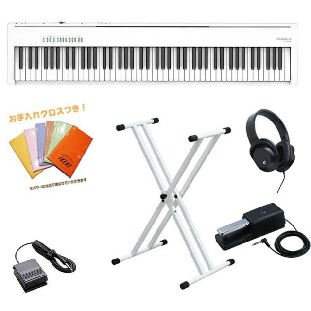 他サイト： Roland FP-30X-WH+X型スタンド+DP-10セット【ヘッドホン・お手入れクロス付】【沖縄・離島送料別途お見積もり】の商品画像