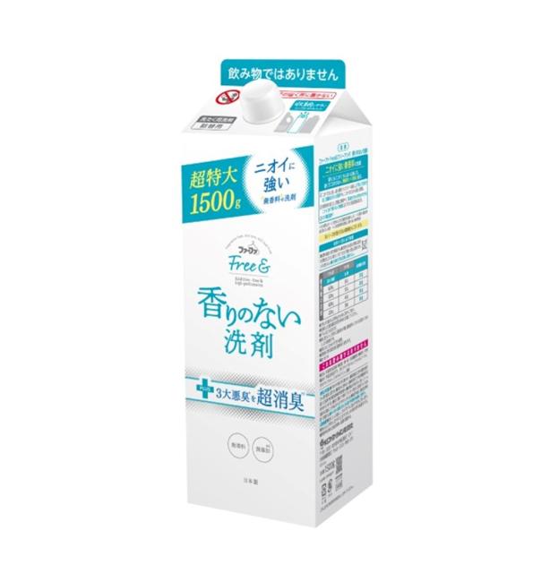 他サイト： ファーファ フリーアンド 香りのない 洗剤 1500g 詰替用 洗濯用洗剤 香りのない洗剤 つめかえの商品画像