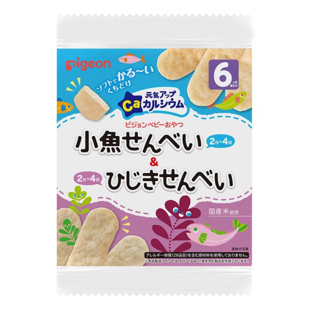 他サイト： ピジョン 元気アップCa 小魚せんべい&ひじきせんべい/ ピジョン ベビーフード おやつ(4902508133739)の商品画像