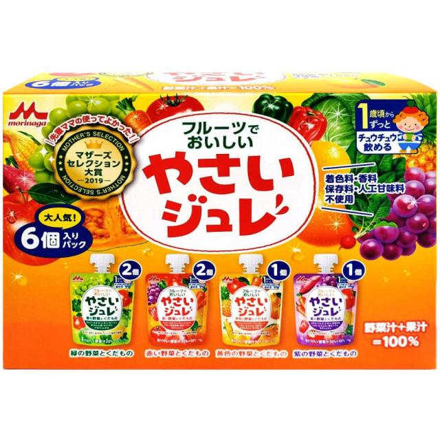 他サイト： フルーツでおいしいやさいジュレ 70g×6個入 /やさいジュレ ゼリー飲料 子供(4902720147842)の商品画像