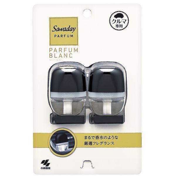 他サイト： サワデークルマ専用クリップ パルファムブラン 6ml×2個 /サワデー 芳香剤 車用(4987072051962)の商品画像