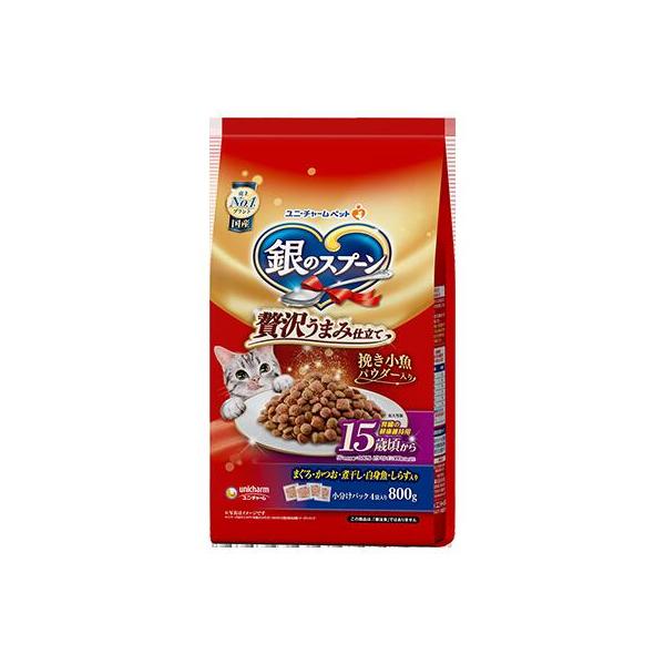 他サイト： 銀のスプーン 贅沢うまみ仕立て 腎臓の健康維持用 15歳頃から お魚づくし 800g /銀のスプーン キャットフード ドライ(4の商品画像