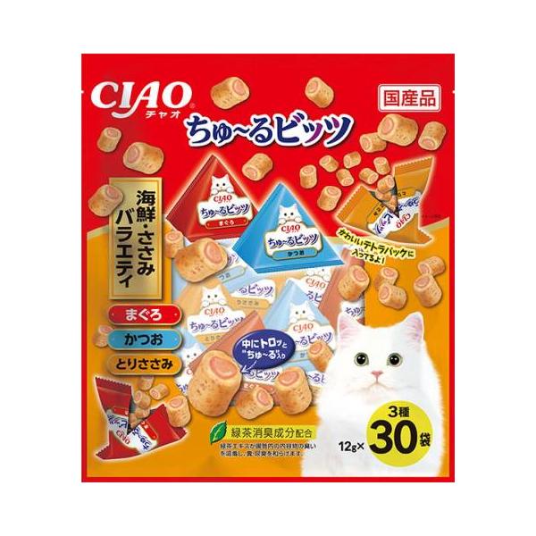 他サイト： いなばちゅーるビッツ 海鮮バラエティ /猫 おやつ(4901133715310)の商品画像