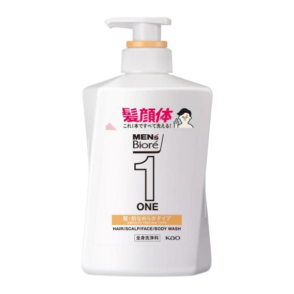 他サイト： 花王 メンズビオレ ONE オールインワン 髪肌なめらかタイプ 本体 480ml/メンズビオレ ボディソープ(490130136の商品画像