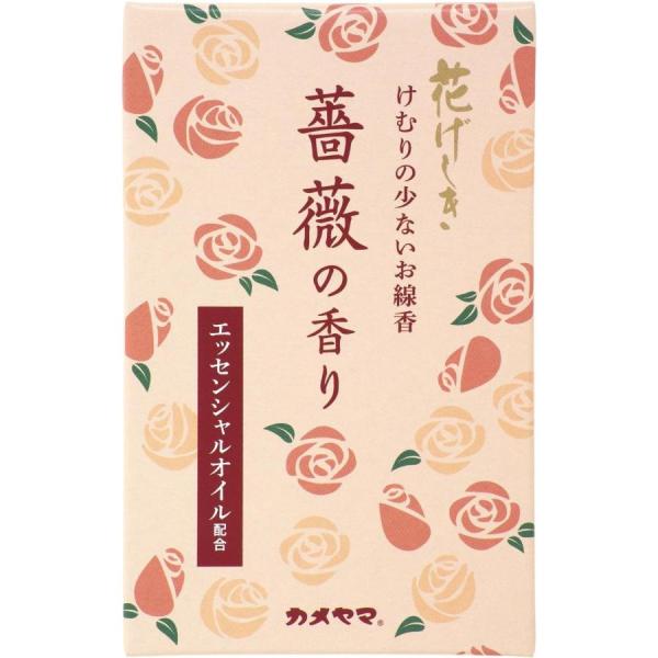 他サイト： カメヤマ 花げしき薔薇の香り ミニ寸/ カメヤマ 線香(4901435955452)の商品画像