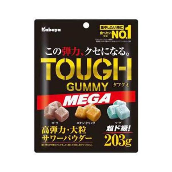 他サイト： カバヤ タフグミMEGA 203gx6個セット/お菓子 ハードグミ(4901550270782)の商品画像