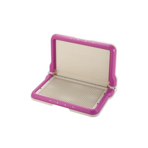 他サイト： しつけ用ステップL型トレーレギュラー ピンク/ 犬用品 トイレ(4973655591352)の商品画像