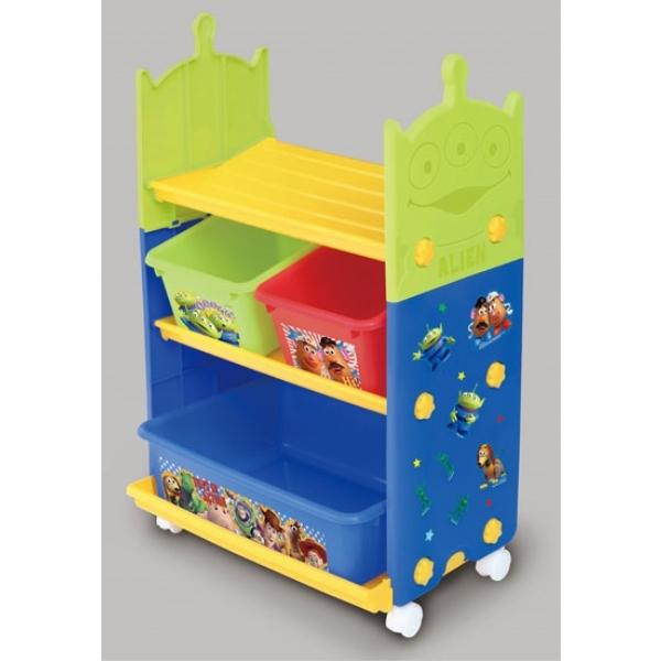 他サイト： 錦化成 トイ・ステーション トイストーリー B-act (日本製 幅50×奥行32.5×高さ75cm おもちゃ箱 キャスター付きの商品画像