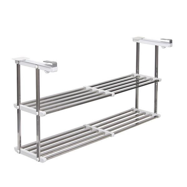 他サイト： 田窪工業所 伸縮吊戸下はさみ棚2段 幅55〜95cm HM2-90L JANコード 4904780178507の商品画像