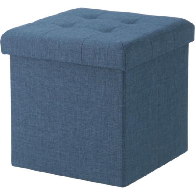 他サイト： 不二貿易 ハント ボックススツール □30cm ネイビー 収納ボックス 幅31×奥行31×高さ30.5cm JANコード 495の商品画像