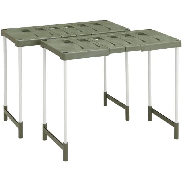 他サイト： 伸晃 Belca クローゼット・押入れフリーラック伸縮ハイタイプ 2台入り COH-RG2 エコグリーン JANコード 4964の商品画像