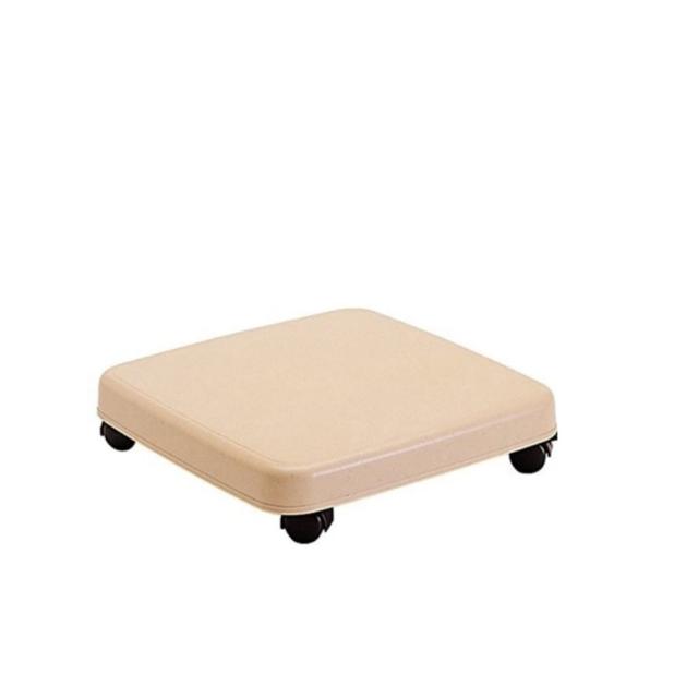 他サイト： サンコープラスチック ラクゴロ S ベージュ (キャスター付平台車 幅25.1×奥行25.1×高さ6.8cm 耐荷重20kg) の商品画像