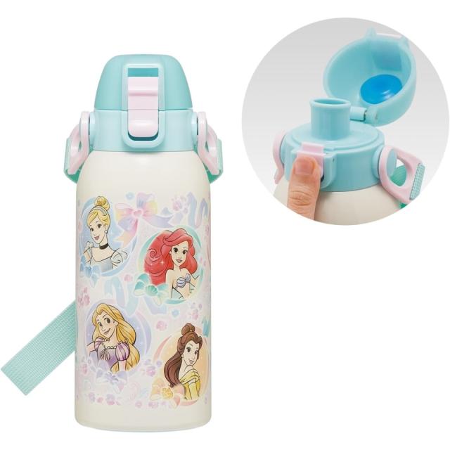 他サイト： Skater スケーター STCH6 ショルダーベルト付ボトル プリンセス25 ディズニー 女の子 女子 水筒 小学生 JANコの商品画像