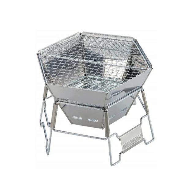 他サイト： キャプテンスタッグ M-6498 ヘキサステンレスファイアグリルM JANコード 4976790764988の商品画像