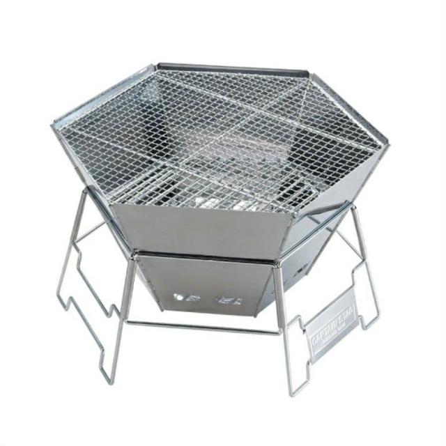 他サイト： キャプテンスタッグ M-6500 ヘキサステンレスファイアグリル JANコード 4976790765008の商品画像