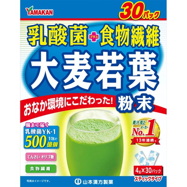 他サイト： 山本漢方 乳酸菌 プラス 大麦若葉 粉末 4g×30包 *配送分類:A2の商品画像